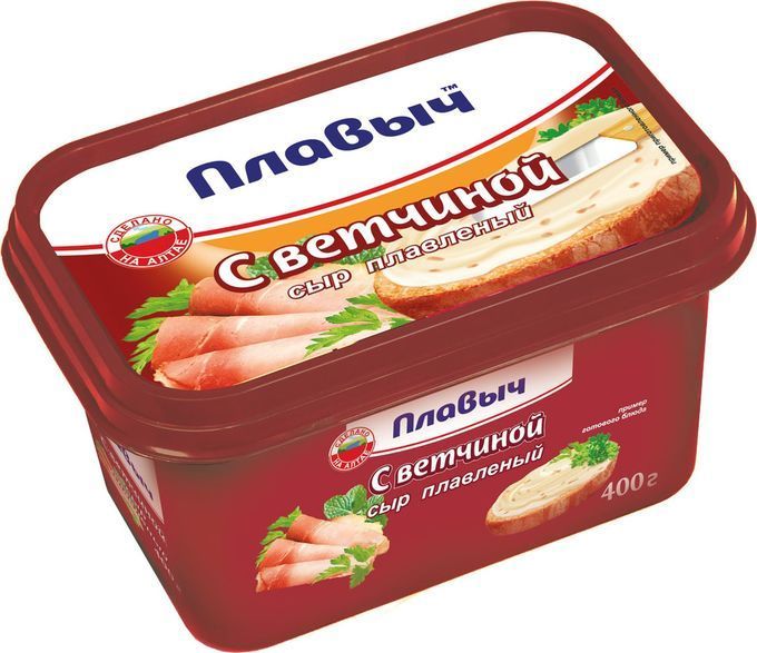 картинка Сыр ПЛАВЫЧ плавленый С ветчиной, 400 г